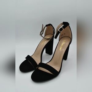 Black Ankle Strap Heels